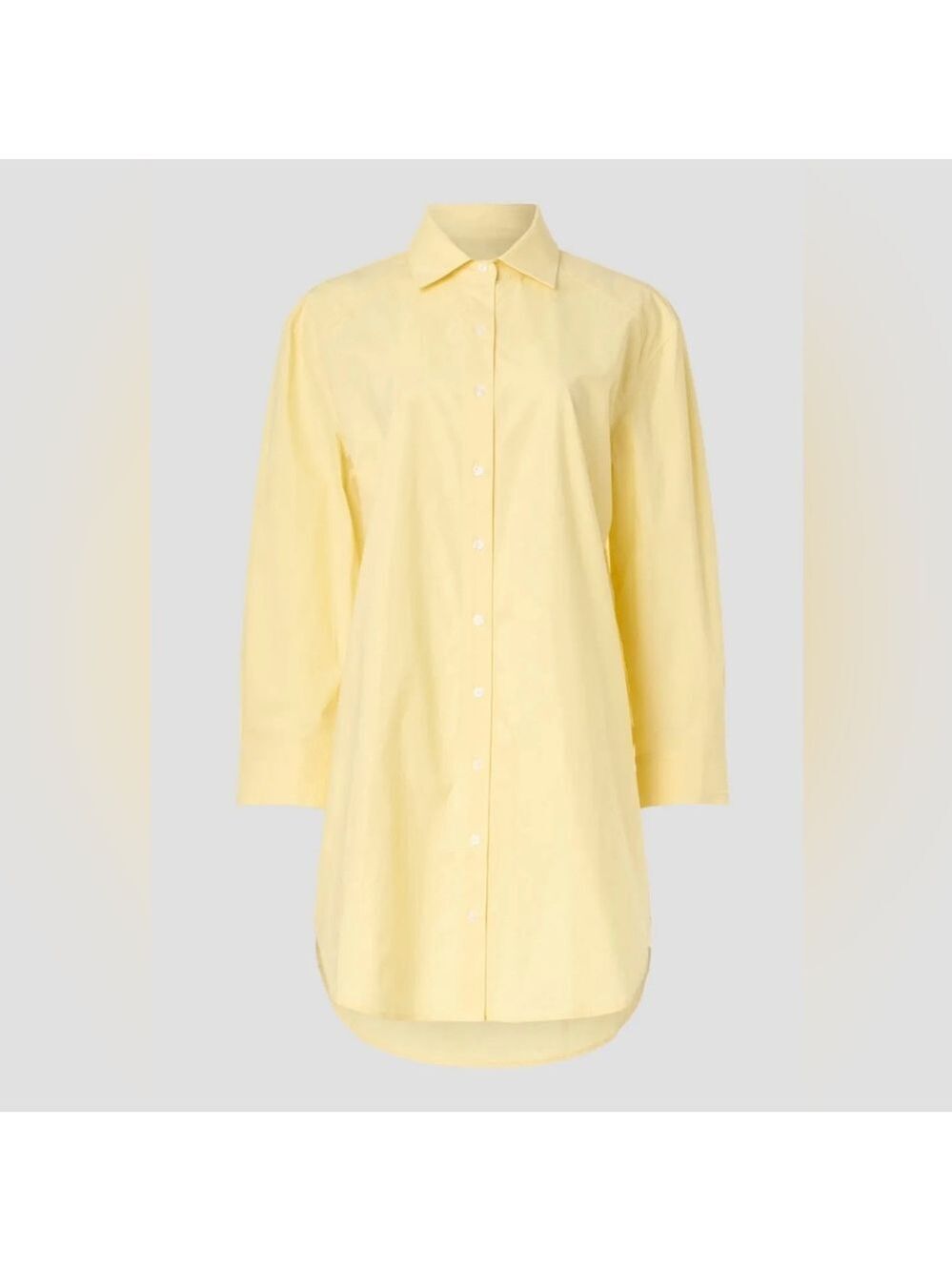 Saunders Collection Oversized Yellow Button-Up Dress